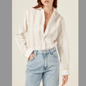 Boyfriend Weave Button Up Shirt